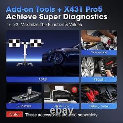 2024 LAUNCH X431 PRO5 PAD V + Car Diagnostic Scanner IMMO Key Programming TPMS