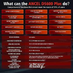 ANCEL DS600 Pro Bidirectional Car OBD2 Scanner Diagnostic Tool Key ECU Coding