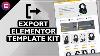 How To Export An Elementor Template Kit