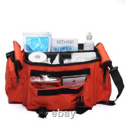 Sports First aid Kit Bag Orange Complete 277 Piece